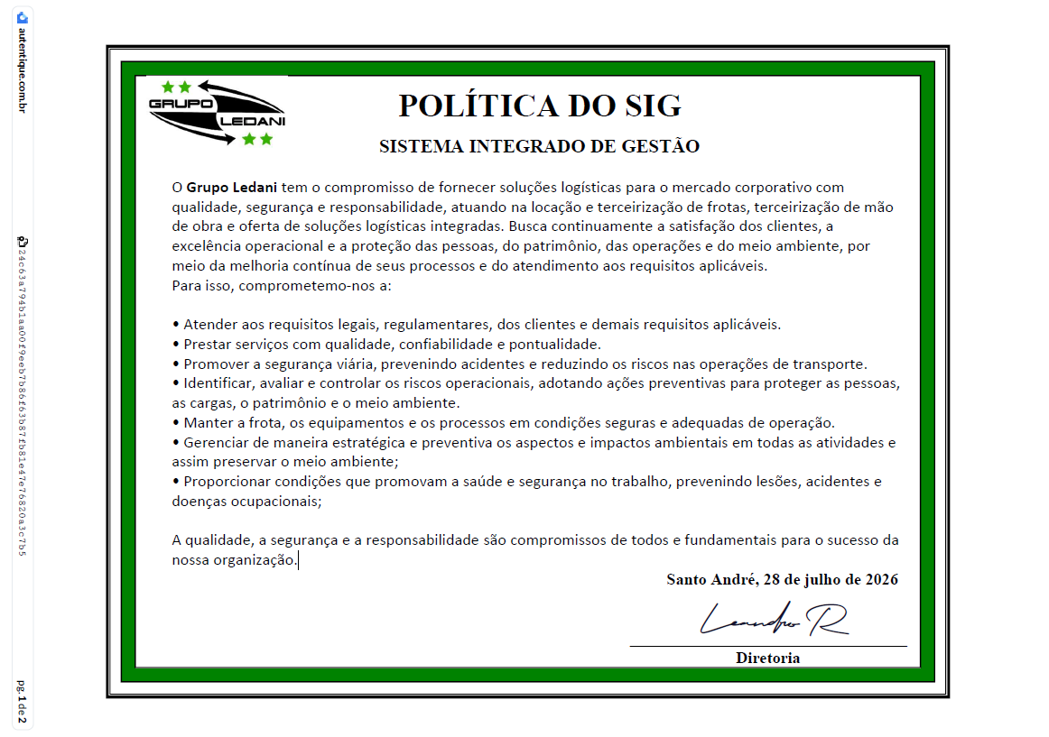 sistema integrado de gestão